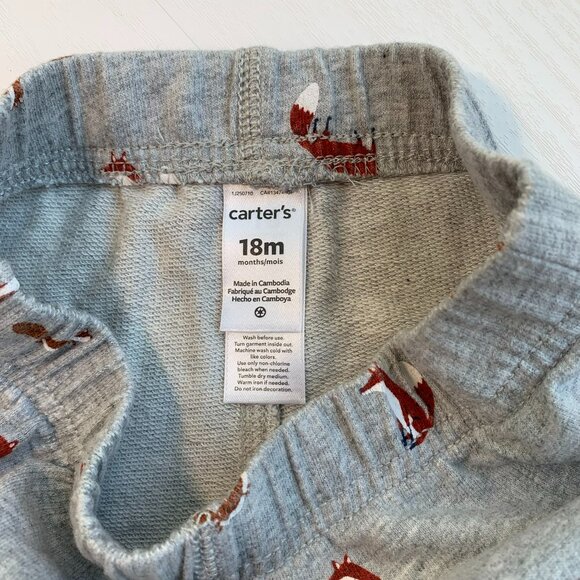Carter’s Two Piece Fox Sweatshirt Set 18 Mos - Picture 5 of 5